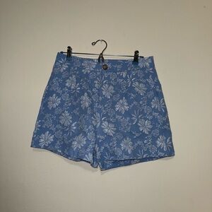 Floral Blue Women's Shorts